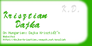 krisztian dajka business card